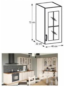Horná kuchynská skrinka Regnar G40S/P sosna nordická /dub divoký (P). Vlastná spoľahlivá doprava až k Vám domov. 788957