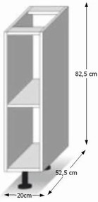 Dolná kuchynská skrina Lilouse D20. Vlastná spoľahlivá doprava až k Vám domov. 1014733