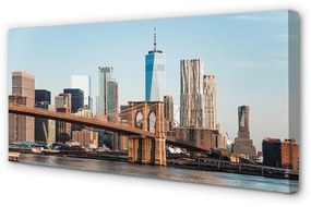 Obraz na plátne Panorama bridge river 125x50 cm