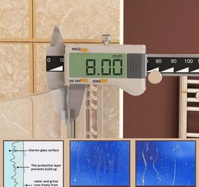 Erga Paris, sprchová zástena Walk-In 140x200 cm, 8mm číre sklo, čierny profil, ERG-V02-PARIS-140x200-CL-BK