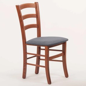 Stima stolička PAYSANE s čalúneným sedákom Vyberte odtieň ->: Orech, Vyberte látku ->: LUX Jeans 33