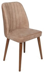Súprava jedálenských stoličiek Alfa Beige and Walnut, 4 ks