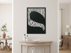 drevko Abstraktný drevený obraz Hlbina Rozmer obrazu: 45,5 x 31 cm, Farba dekorácie: Čierna