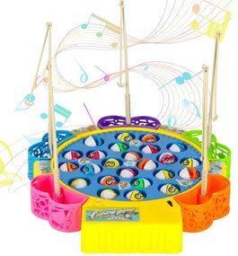 KIK Rodinná hra Lov rýb 24 ks – elektronická chytačka rýb 1–5 hráčov, hračka pre deti