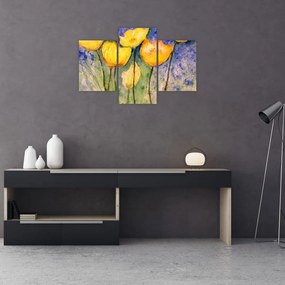 Obraz - Žlté tulipány (90x60 cm)