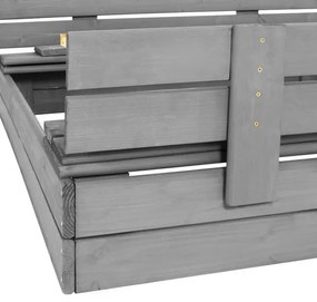 SPRINGOS Uzavreté drevené pieskovisko s lavičkami 120x120 cm – impregnované drevo, s plachtou a netkanou textíliou SBP120SET01X