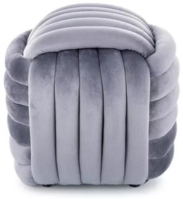 Taburet Bruni Velvet šedý