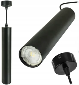 ECOLIGHT GU10 čierne LED rúrkové závesné svietidlo
