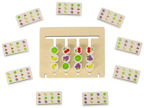 KIK Dřevěná vzdělávací hračka odpovídající barvám montessori ovoce