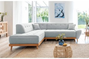 Svetlosivá rozkladacia rohová pohovka Miuform Dazzling Daisy L, ľavý roh