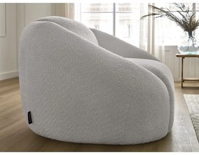 Svetlosivé kreslo z textílie bouclé Tina – Bobochic Paris