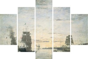 Obraz - Eugène Boudin, Entrance to the Harbor, Le Havre, reprodukcia (150x105 cm)