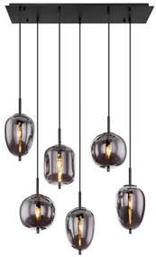 Globo 15345-6 - Luster na lanku BLACKY 6xE14/40W/230V čierna