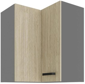 Horná rohová kuchynská skrinka Scarmi 60 60 GN 72 2F 90 (korpus: antracit + front: herringbone scandi). Vlastná spoľahlivá doprava až k Vám domov. 1134838