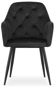 Zamatová stolička Bogota čierna
