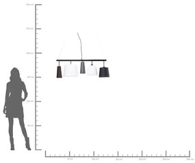 InternetovaZahrada - Kare Design Závesná lampa Parecchi Black 100 cm