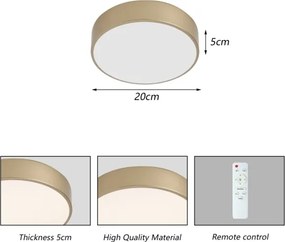 BRILAGI - LED stropné svietidlo POOL LED/24W/230V 3000/4000/6000K priemer 20 cm zlaté