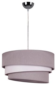 Duolla - Luster na lanku TRIO 1xE27/40W/230V pr. 45 cm šedá/biela