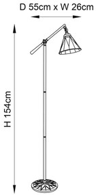 Endon 74355 - Stojacia lampa Tiffany DARK STAR 1xE14/40W/230V