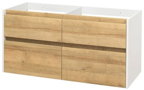 Mereo Mereo, Opto, kúpeľňová skrinka 121 cm, biela/dub Riviéra, MER-CN933S