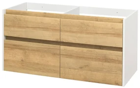 Mereo Mereo, Opto, kúpeľňová skrinka 121 cm, biela/dub Riviéra, MER-CN933S