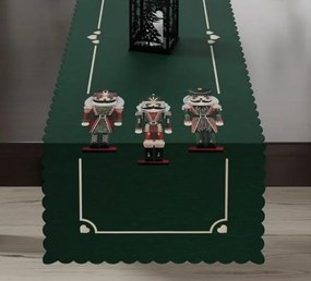 Vianočný behúň 3 Luskáčiky zelený 38x140 cm | INTERMEDIC SK