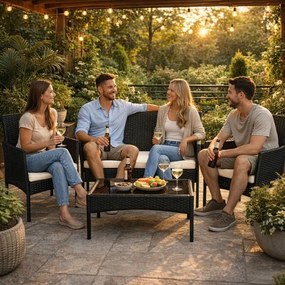 Ratanová sedacia súprava do záhrady