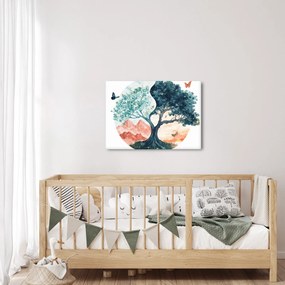 Obraz – Akvarelový strom plný života (70x50 cm)