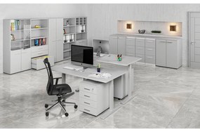 Kancelárska komoda k stolu PRIMO GRAY, 740 x 600 x 420 mm, sivá