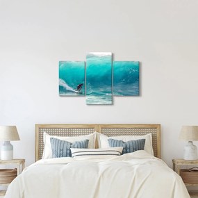 Obraz surferov vo vlnách (90x60 cm)