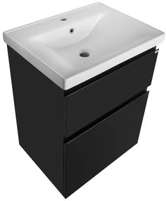 Aqualine Aqualine, ALTAIR umývadlová skrinka 57x72,5x45cm, čierna mat, AI660