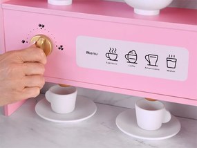 Veľká interaktívna drevená kuchyňa s pôvabnými zlatými doplnkami a kávovarom ZA5933