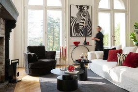 Tmave hnedé kreslo Swivel - 100*109*89cm