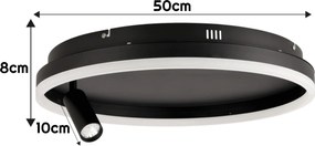 BERGE LED stropné svietidlo IDAHO 64W + diaľkové ovládanie