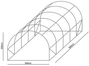 Kvalitný záhradný fóliovník 3 x 8 m