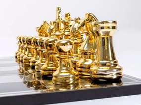 Šachy strieborno-zlaté 60x60