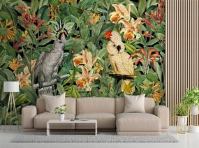 Gario Fototapeta Dva tropické papagáje - Andrea Haase Materiál: Vliesová, Rozmery: 450 x 315 cm