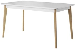 drevko Rozkladací jedálenský stôl Nordi - biela