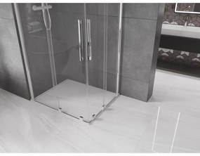 Mexen Velar Duo, sprchový kút s posuvnými dverami 90(dvere) x 80(dvere) cm, 8mm číre sklo, chrómový profil, 871-090-080-02-01