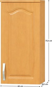 Horná kuchynská skrinka Leite MDF klasik W40/P jelša (P). Vlastná spoľahlivá doprava až k Vám domov. 788946