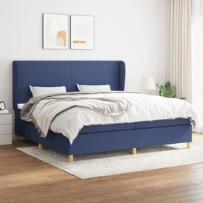 Boxspring posteľ s matracom modrá 200x200 cm látka 3128395