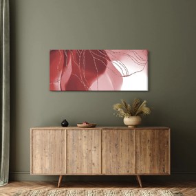 Obraz - Červená abstraktná kvetina N⁰1 (120x50 cm)