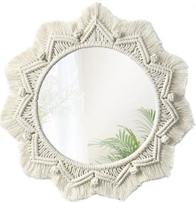 Tutumi REA, nástenné zrkadlo Boho 50cm(zrkadlo 34cm), 322049, HOM-03005