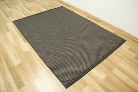 Šnúrkový obojstranný koberec Brussels 205668/10110 antracitový/krémový