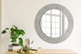 Okrúhle zrkadlo s potlačou Kvetinový vzor fi 50 cm