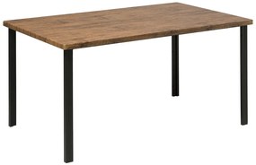 Jedálenský stôl 150 x 90 cm tmavé drevo/čierna LAREDO Beliani