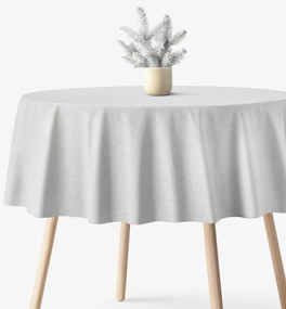 Goldea exkluzívny okrúhly obrus - strieborný s trblietkami Ø 150 cm