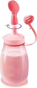 TESCOMA pružná fľaša PAPU PAPI 200 ml, s lyžičkou, ružová