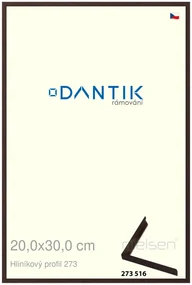 DANTIK rám na obraz 20x30 | ALU Dýha wenge tmavá (Sklo Čiré)