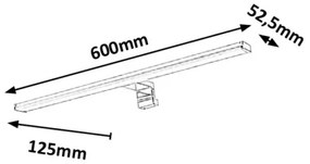 Rabalux 2115 - LED Kúpeľňové osvetlenie zrkadla LEVON LED/12W/230V IP44 60cm